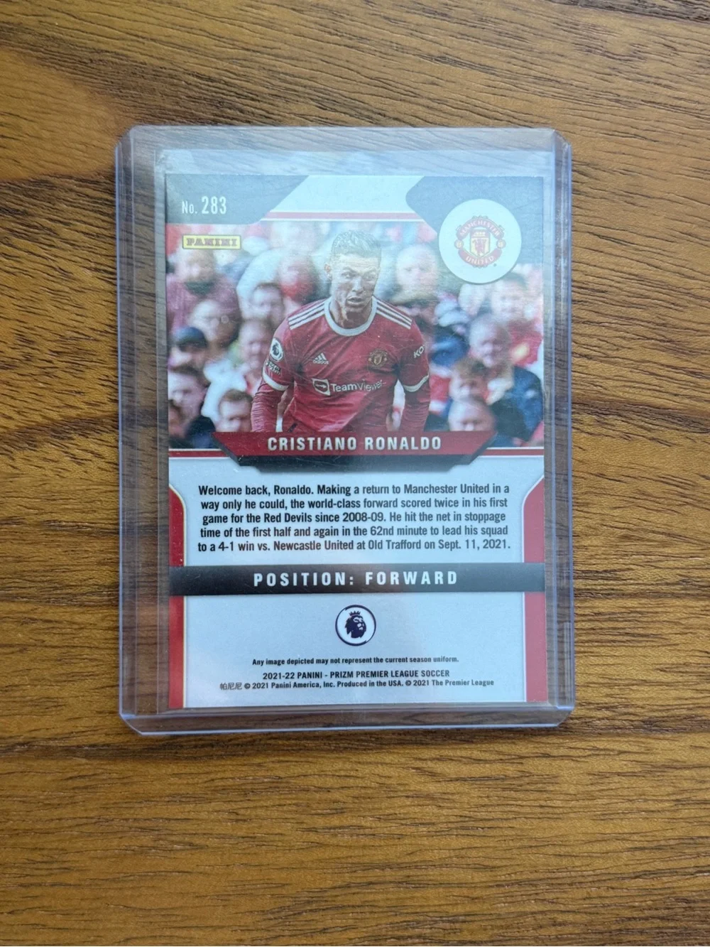 Cristiano Ronaldo Signed Soccer Trading Card - Red
